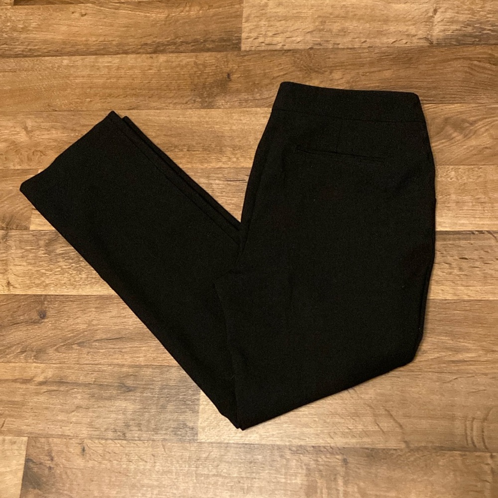 Chico's Black Trousers Classic Straight-Leg Design